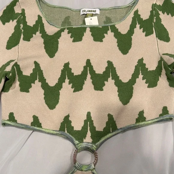 Celandine Brand Cutout Sweater Mini Dress Size M NWT - Picture 6 of 9